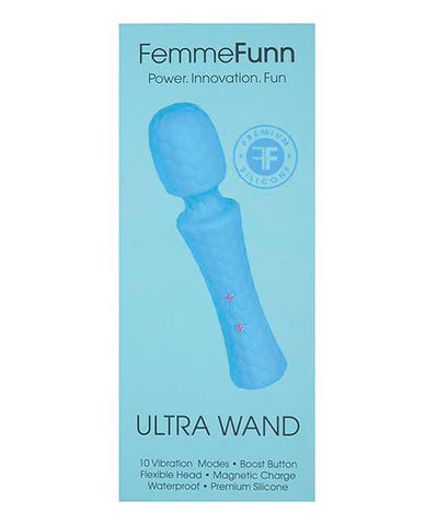 Femme Funn Ultra Wand - Turquoise - Slightly Legal Toys - Femme Funn Ultra Wand - Turquoise Box, Mitts And Tools, silicone, TQ - Turquoise Vvole LLC