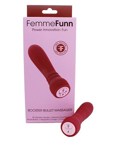 Femme Funn Booster Bullet - Maroon - Slightly Legal Toys - Femme Funn Booster Bullet - Maroon Box, Bullets, CS - Cerise, Eggs, Rings - Rechargeable, silicone Vvole LLC