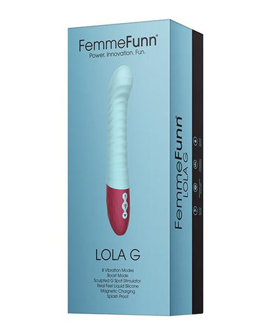Femme Funn Lola G Sculpted G-Spot Stimulator - Slightly Legal Toys - Femme Funn Lola G Sculpted G-Spot Stimulator BL - Blue, G-spot, silicone Vvole LLC
