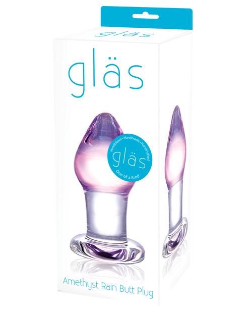 Glas Amethyst Rain Glass Butt Plug - Slightly Legal Toys - Glas Amethyst Rain Glass Butt Plug Butt Plugs - Glass, Glas, glass, Glass Butt Plug Electric Eel INC