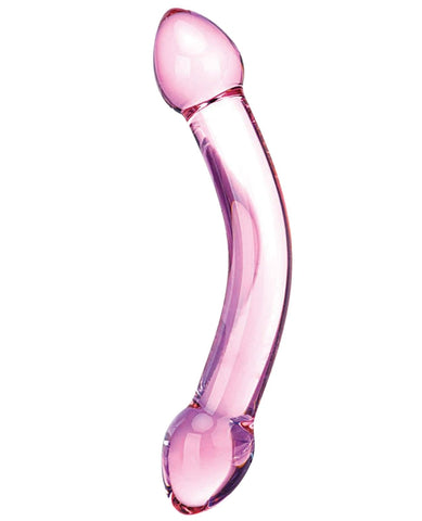 Glas Double Trouble Glass Dildo - Purple-Dongs & Dildos-Electric Eel INC-Slightly Legal Toys