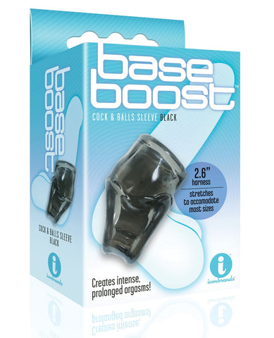 The 9's Base Boost Cock & Balls Sleeves-Penis Enhancement-Icon Brands INC-Black-Slightly Legal Toys