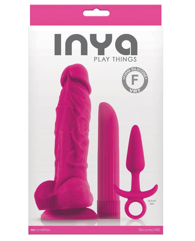 Inya Play Things Set Of Plug, Dildo & Vibrator-Anal Products-Ns Novelties INC-Slightly Legal Toys