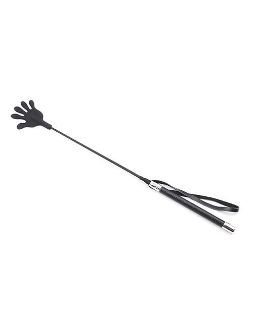 Plesur 22" Hand Shaped Silicone Crop - Black - Slightly Legal Toys - Plesur 22" Hand Shaped Silicone Crop - Black Bag, BK - Black, Paddles, silicone S & G Entertainment / Plesur
