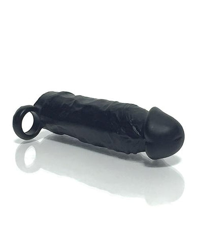 Boneyard Meaty 3X Stretch Silicone Extender - Slightly Legal Toys - Boneyard Meaty 3X Stretch Silicone Extender BK - Black, Clamshell, silicone, Sleeves Rascal Video LLC