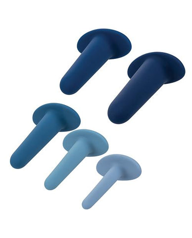 They-ology Wearable Anal Trainer Set - 5 Piece Set - Slightly Legal Toys - They-ology Wearable Anal Trainer Set - 5 Piece Set BL - Blue, Kits & Combos, silicone California Exotic Novelties
