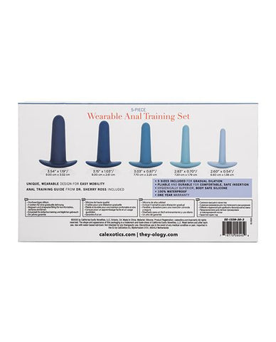 They-ology Wearable Anal Trainer Set - 5 Piece Set - Slightly Legal Toys - They-ology Wearable Anal Trainer Set - 5 Piece Set BL - Blue, Kits & Combos, silicone California Exotic Novelties