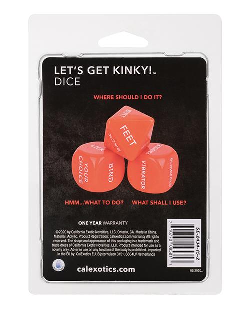 Lets Get Kinky Dice - Slightly Legal Toys - Lets Get Kinky Dice acrylic, Clamshell, Romance & Couples - Dice California Exotic Novelties