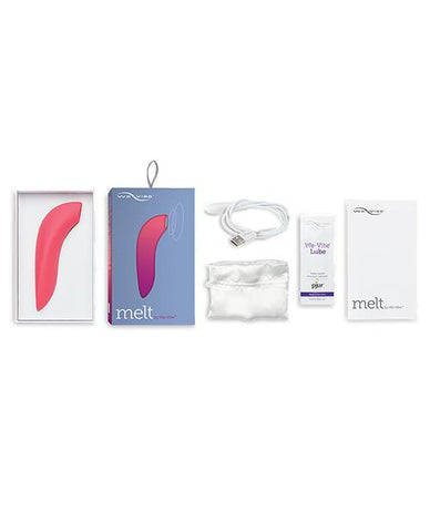 We-vibe Melt - Coral - Slightly Legal Toys - We-vibe Melt - Coral Box, Clit Ticklers, CR - Coral, silicone Wow Tech