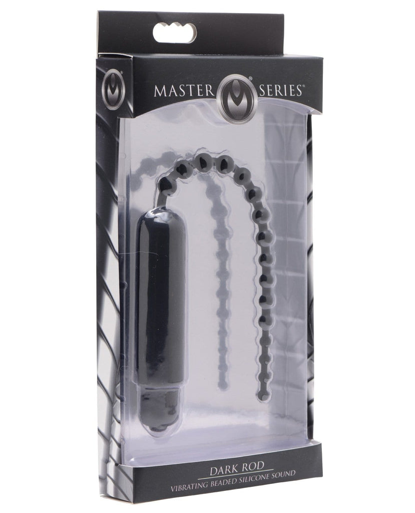 Master Series Dark Rod Vibrating Beaded Silicone Sound-Bondage Blindfolds & Restraints-Xr LLC-Slightly Legal Toys