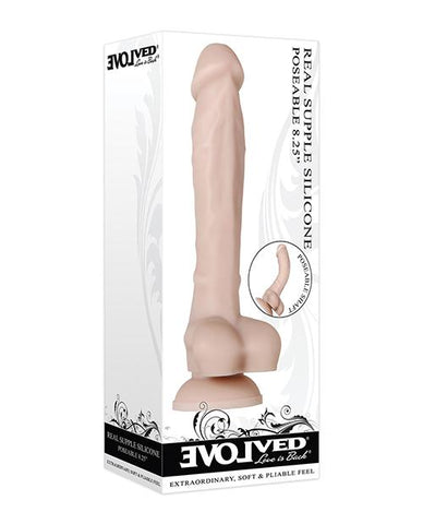 Evolved Real Supple Silicone Poseable 8.25” Dildo