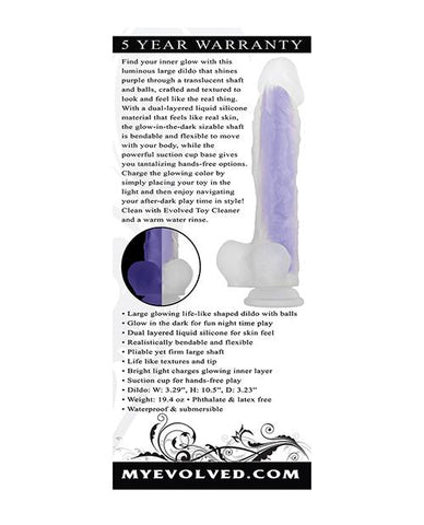 Evolved Luminous Dildo Glow In The Dark