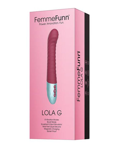 Femme Funn Lola G Sculpted G-Spot Stimulator - Slightly Legal Toys - Femme Funn Lola G Sculpted G-Spot Stimulator BL - Blue, G-spot, silicone Vvole LLC