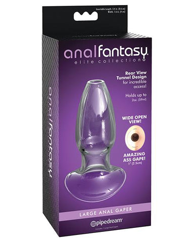 Anal Fantasy Elite Glass Anal Gaper - Slightly Legal Toys - Anal Fantasy Elite Glass Anal Gaper Butt Plugs, CL - Clear, glass, Glass Butt Plug Pipedream Products