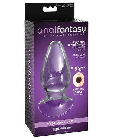 Anal Fantasy Elite Glass Anal Gaper - Slightly Legal Toys - Anal Fantasy Elite Glass Anal Gaper Butt Plugs, CL - Clear, glass, Glass Butt Plug Pipedream Products