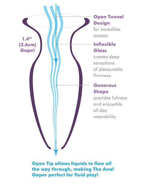 Anal Fantasy Elite Glass Anal Gaper - Slightly Legal Toys - Anal Fantasy Elite Glass Anal Gaper Butt Plugs, CL - Clear, glass, Glass Butt Plug Pipedream Products