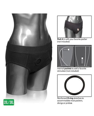 Packer Gear Brief Harness-Transgender Products-California Exotic Novelties-Slightly Legal Toys