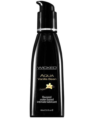 Wicked Sensual Care Aqua Waterbased Lubricant - Flavors-Lubricants-Wicked Sensual Care-Vanilla Bean-2 Oz-Slightly Legal Toys