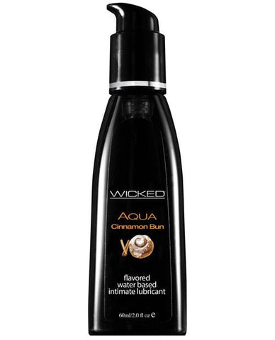 Wicked Sensual Care Aqua Waterbased Lubricant - Flavors-Lubricants-Wicked Sensual Care-Cinnamon Bun-2 Oz-Slightly Legal Toys