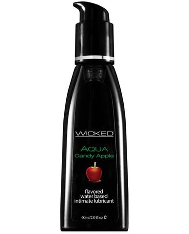 Wicked Sensual Care Aqua Waterbased Lubricant - Flavors-Lubricants-Wicked Sensual Care-Candy Apple-2 Oz-Slightly Legal Toys