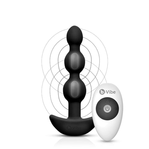 b-Vibe Triplet Remote Control Rechargeable Anal Beads - Slightly Legal Toys - b-Vibe Triplet Remote Control Rechargeable Anal Beads abs_plastic, Beads & Balls, silicone Cotr INC