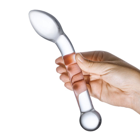 Glas 8" Slimline G-Spot Glass Dildo