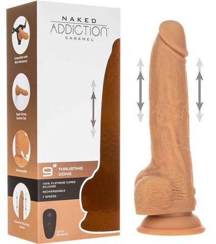 Naked Addiction 9" Thrusting Dong w/Remote