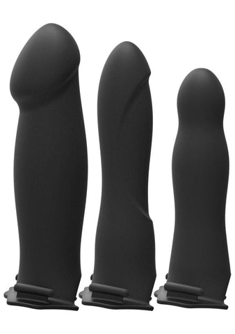 Body Extensions Hollow Silicone Vibrating 4 Piece Strap-On Set - Slightly Legal Toys - Body Extensions Hollow Silicone Vibrating 4 Piece Strap-On Set Harness W/ Dildo & Dong, silicone Doc Johnson