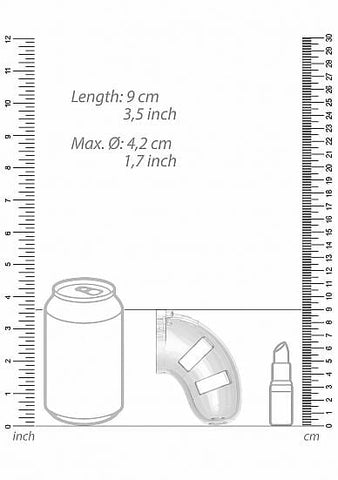 Man|Cage Chastity 3.5" Cock Cage w/Plug Model 10